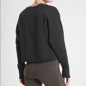 Like New Athleta Raw Edge Cropped Sweatshirt